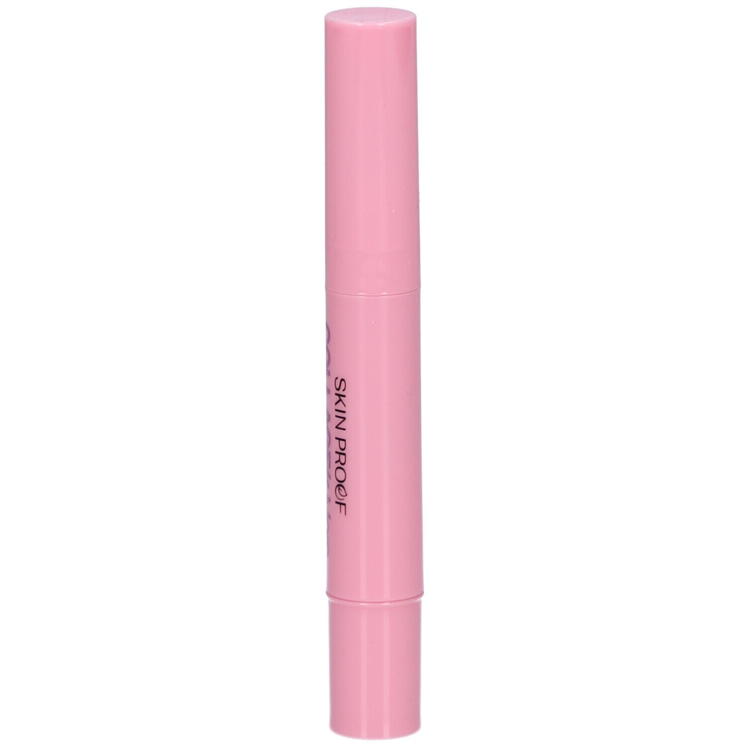 Rosa Lippen-Gloss-Stift. Aufschrift: SKIN PROOF.