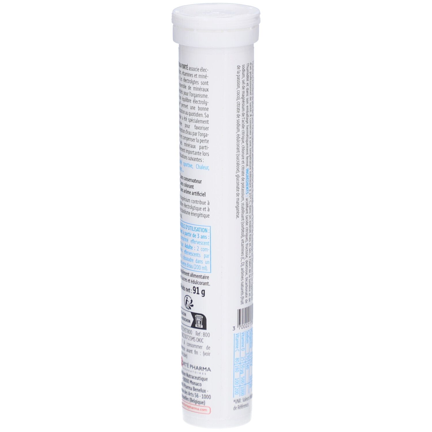 Zylinderförmige Verpackung mit Text. Enthält Informationen über das Produkt. Enthält Informationen über die Inhaltsstoffe und die Anwendung.