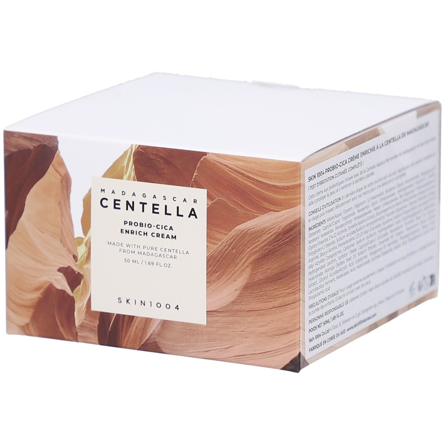 Weiße Produktverpackung mit Centella-Logo. Text: Probio-Cica Enrich Cream. 50 ml/1.69 fl.oz. SKIN1004.