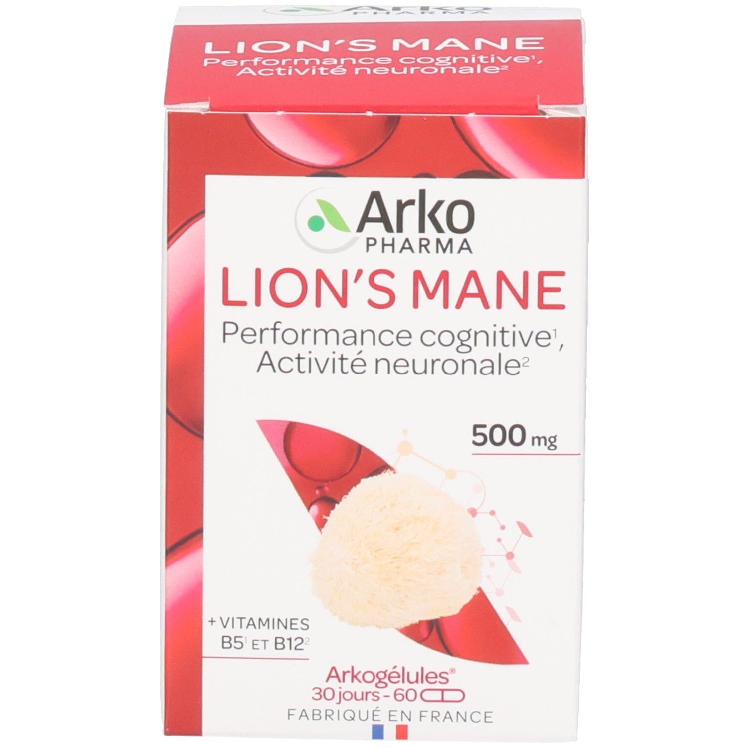 Rote Verpackung mit Produktnamen, Logo und Inhaltsangaben. Produktname und Logo deutlich sichtbar.