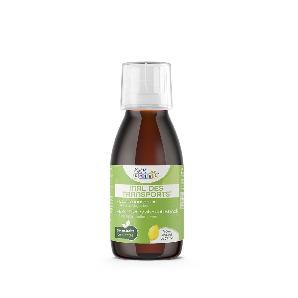Petit Chêne Mal des Transports Spray Flasche mit Zitronenmotiv. 25ml.