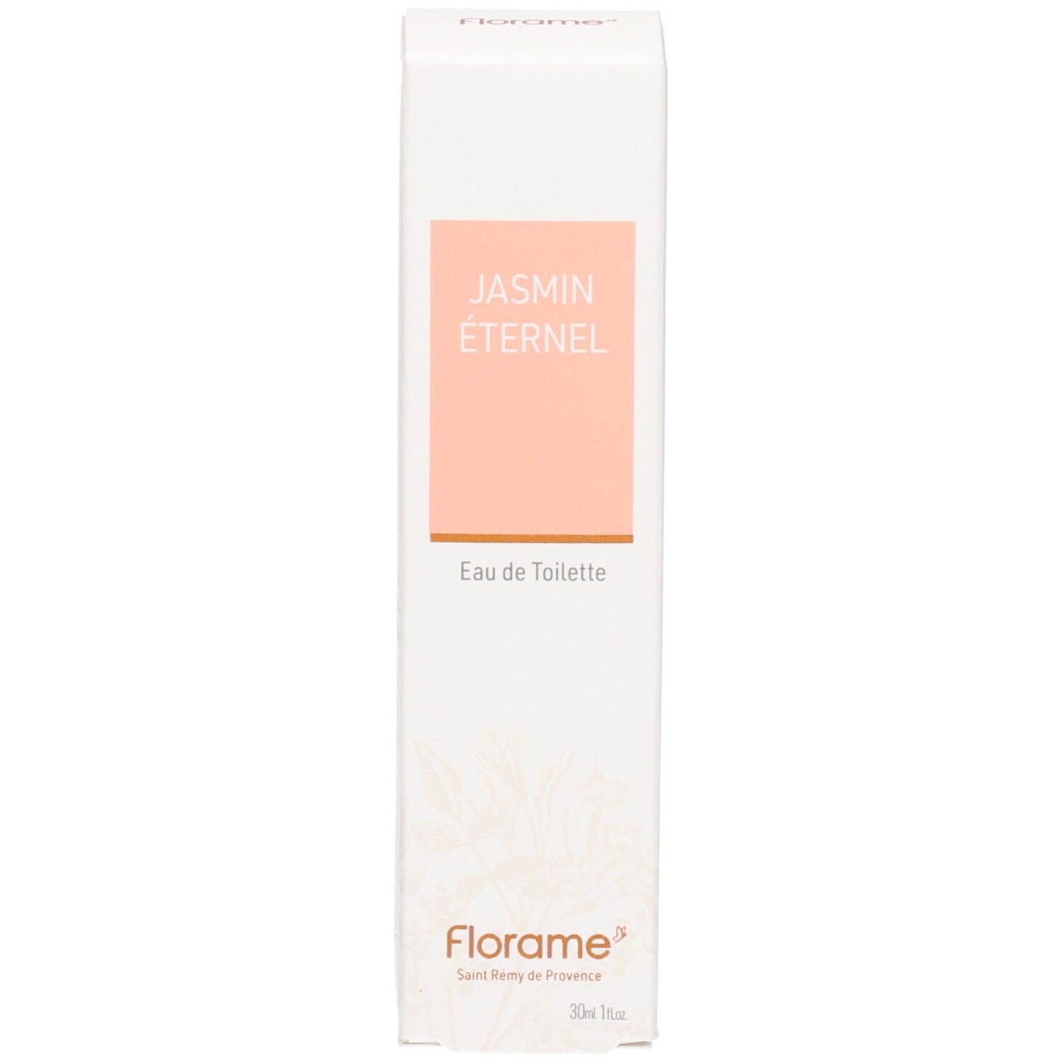 Florame Jasmin Éternel Eau de Toilette Umverpackung mit Aufdruck.