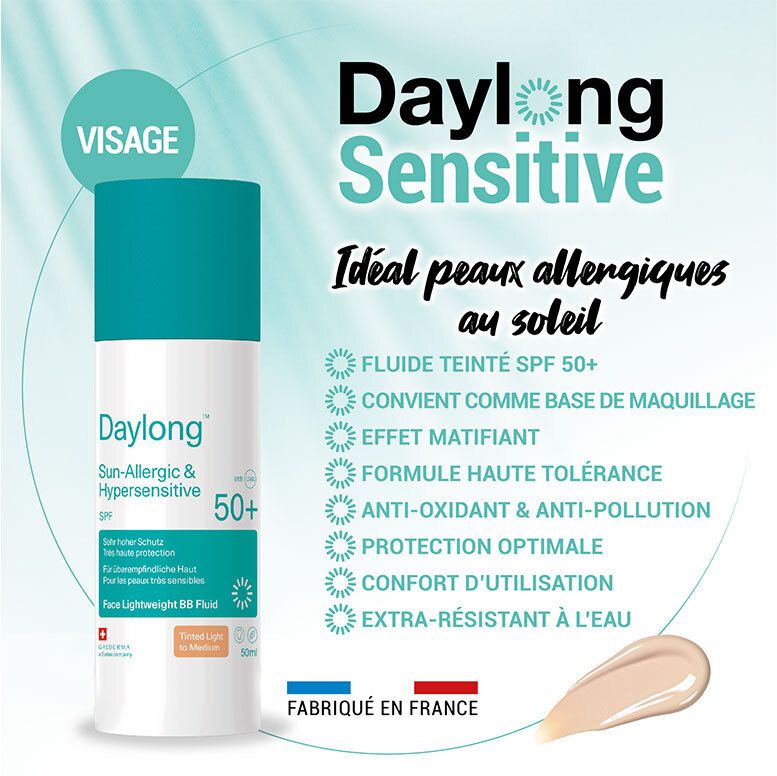 DAYLONG getöntes Gesichtssonnenschutz-Fluid SPF 50+.