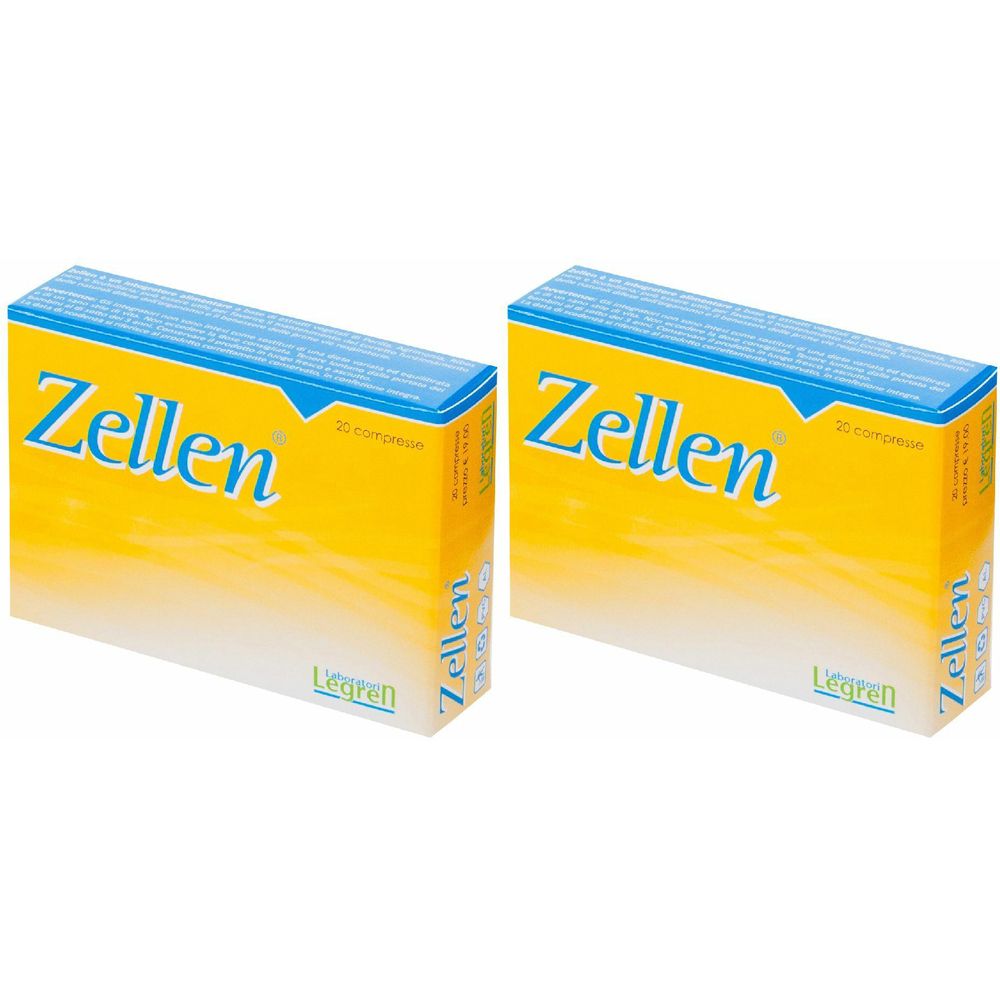 Deux boîtes jaunes avec couvercles bleus. Le mot "Zellen" est écrit sur chaque boîte.