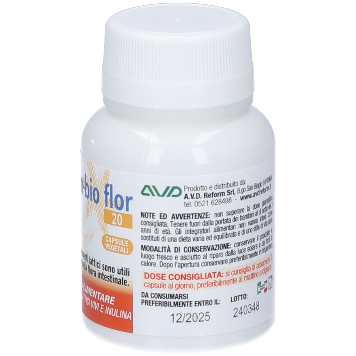 Flacon blanc Maximum-bio flor 20. Date de péremption 12/2025. Recommandations de dosage.