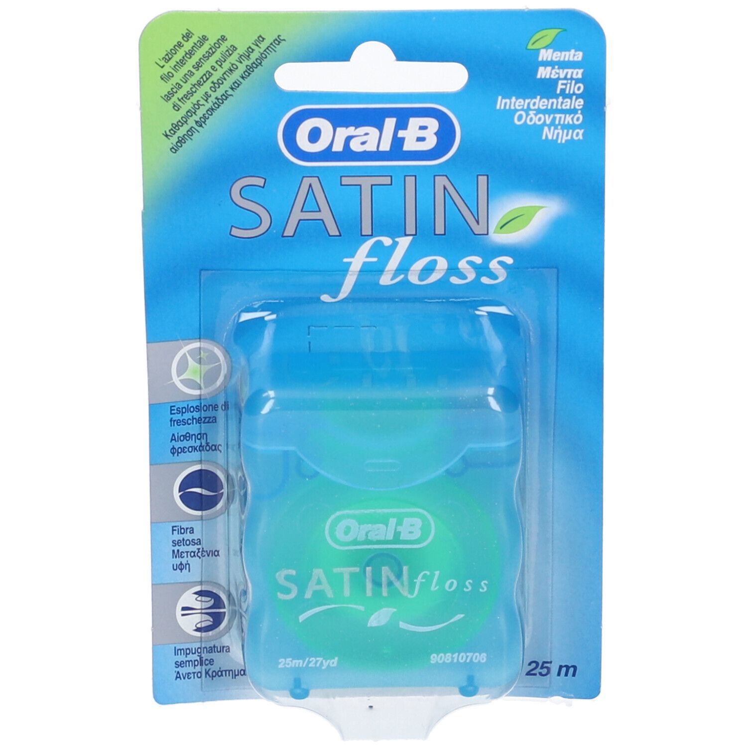 Oral-B® Zahnseide SATINfloss 25 m blau Blisterkarte