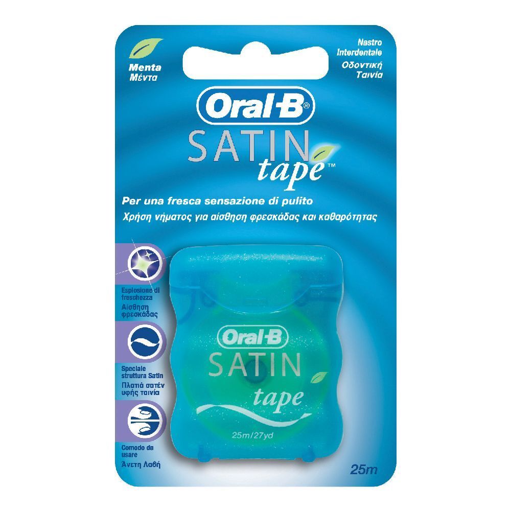 Oral-B® Fil dentaire SATINtape 25 m bleu Carte blister