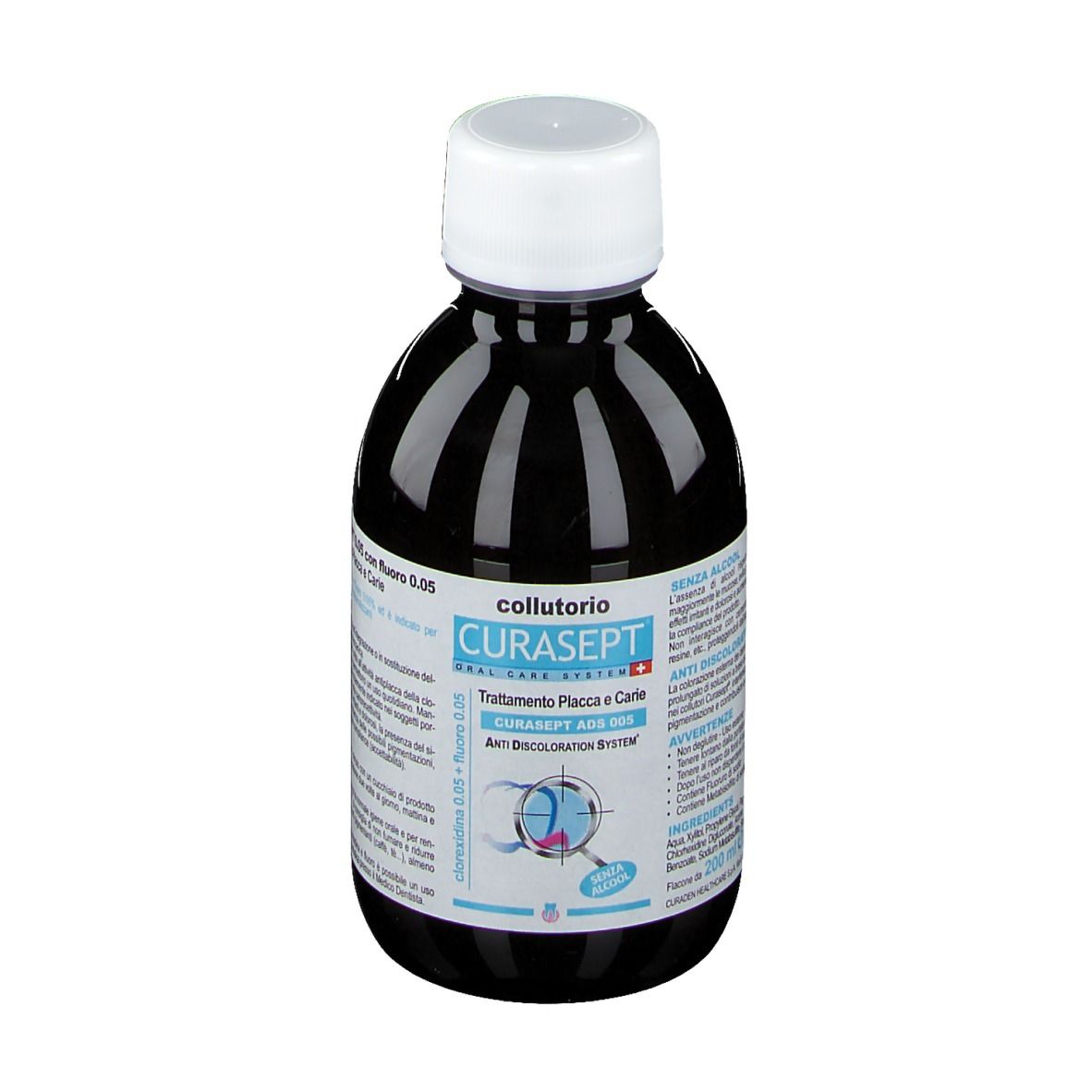 Curasept® Mundwasser-Behandlungsplatte und Karies