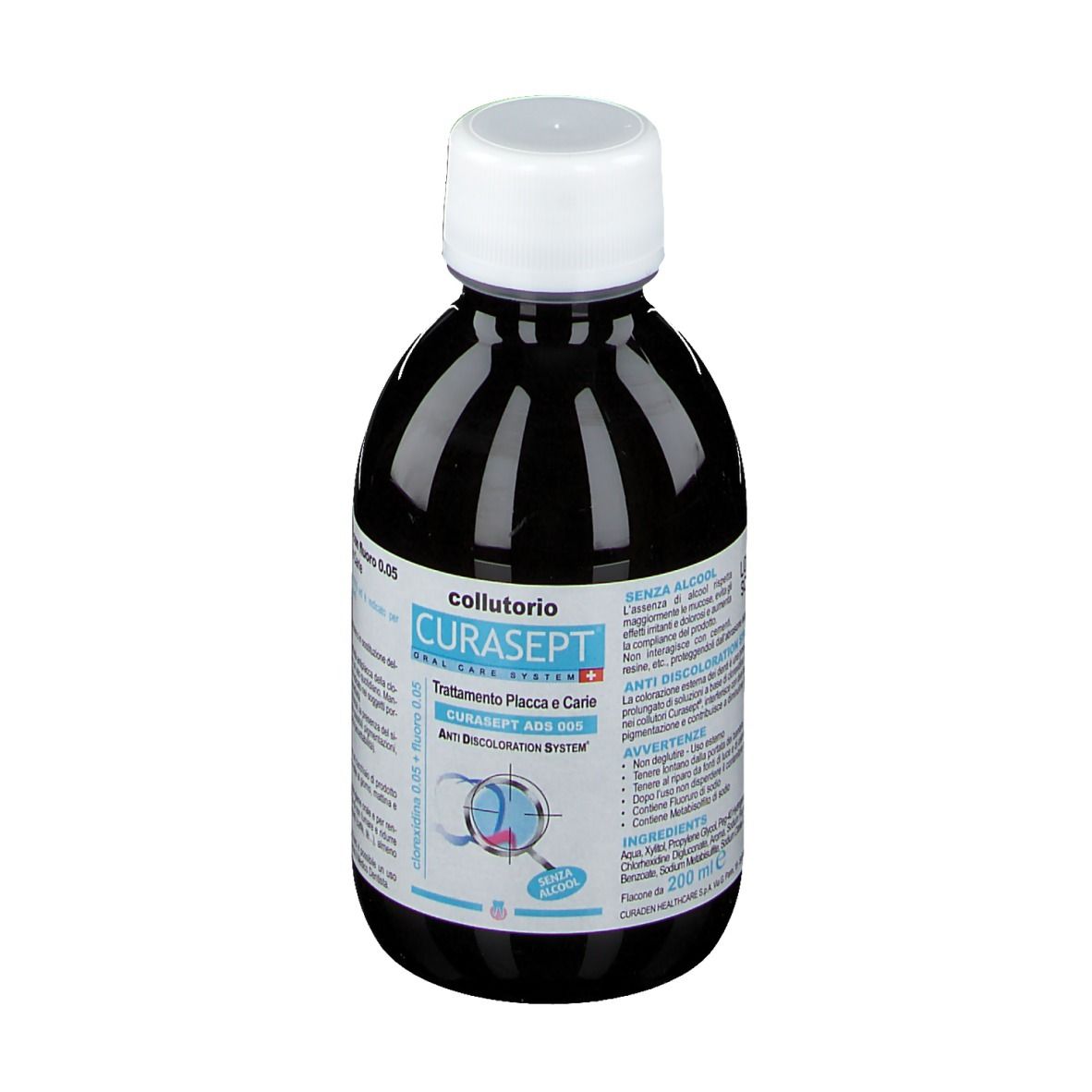 Curasept® Mundwasser-Behandlungsplatte und Karies