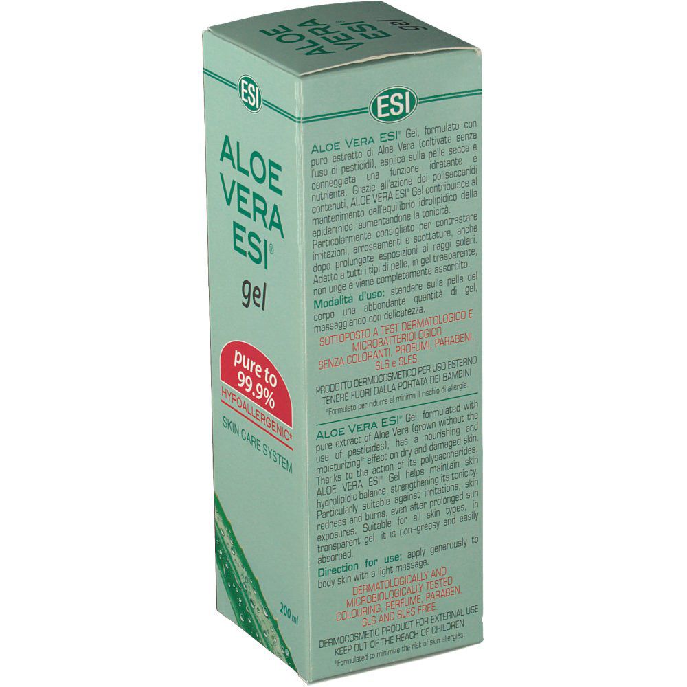 Emballage vert, texte en anglais et en italien. "200ml" en bas.