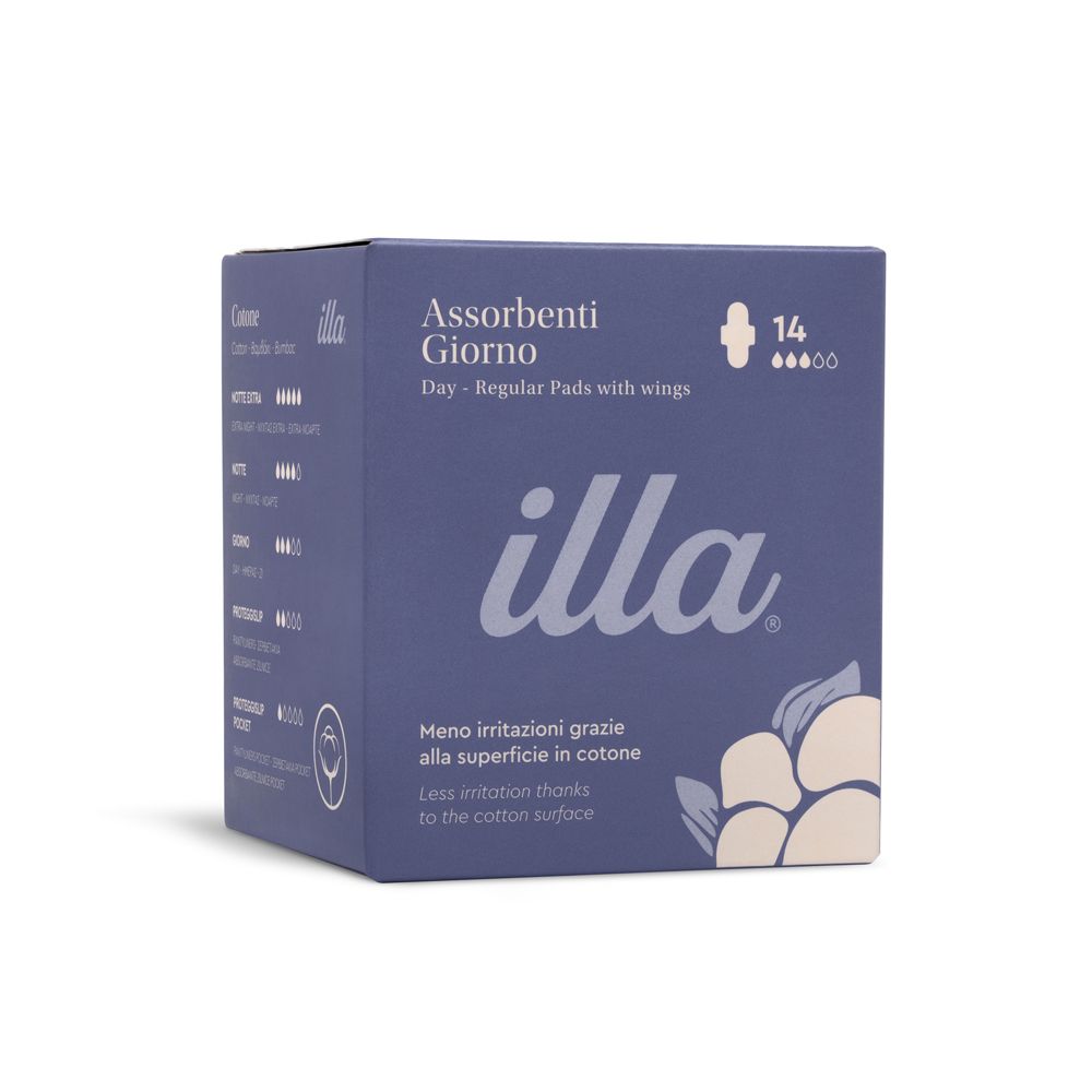  Illa® Care Daily Serviettes avec ailettes - Regular
