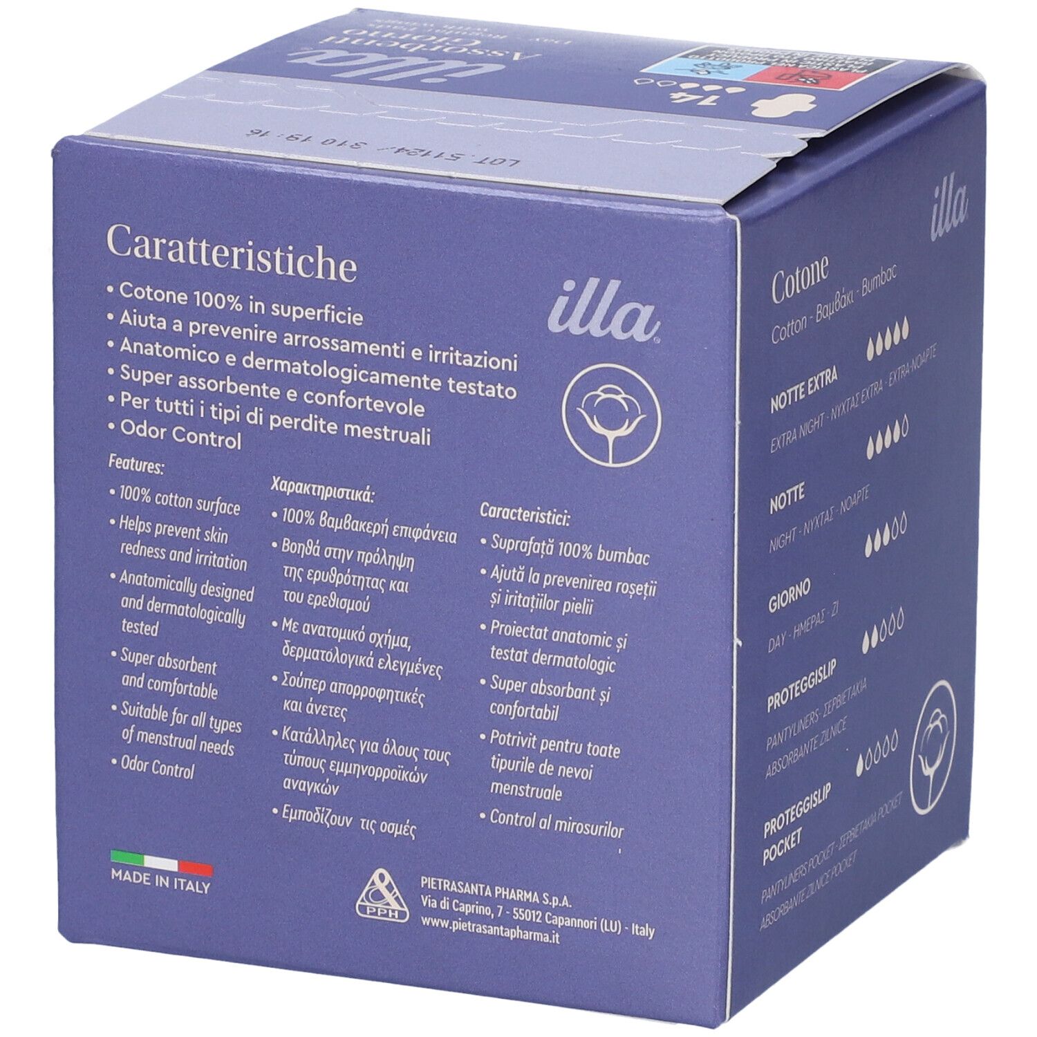  Illa® Care Daily Serviettes avec ailettes - Regular