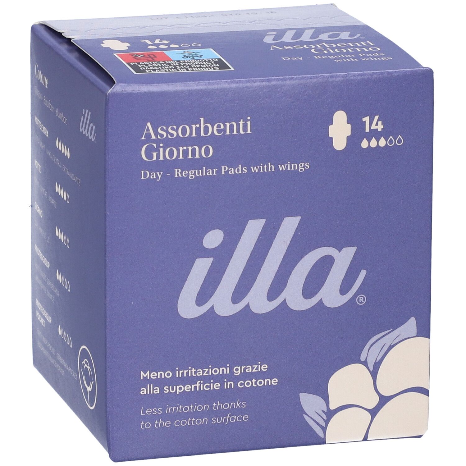  Illa® Care Daily Serviettes avec ailettes - Regular