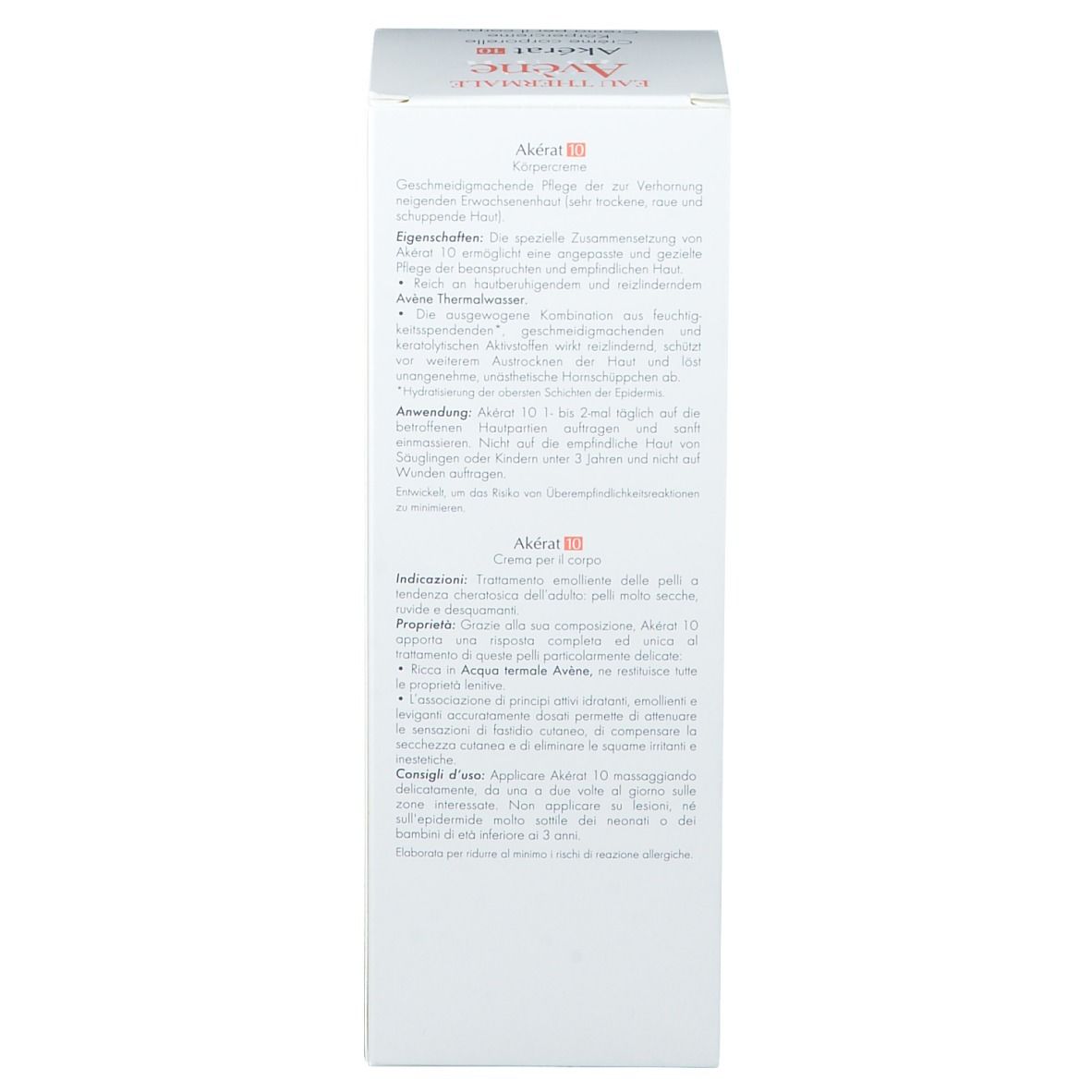 Avène Akérat 10 Körpercreme