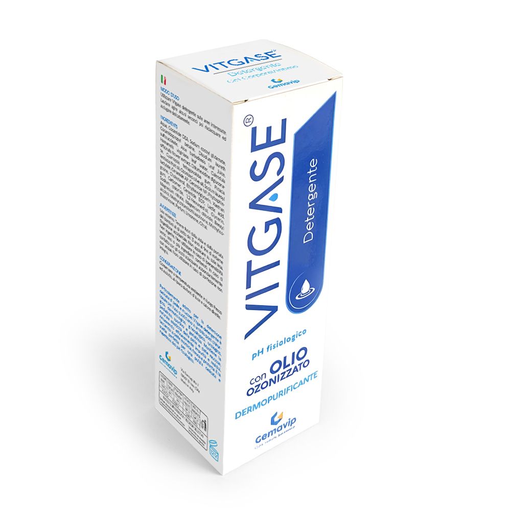 Boîte de nettoyant Vitgase®, avec des accents bleus et informations produit.
