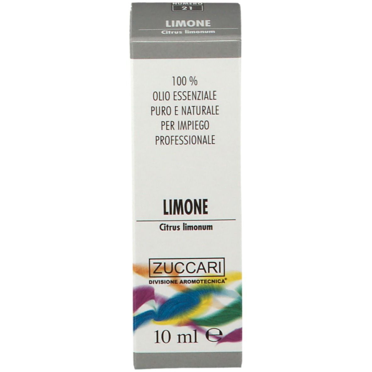 Karton mit Aufschrift: Limone, ZUCCARI, 10 ml.