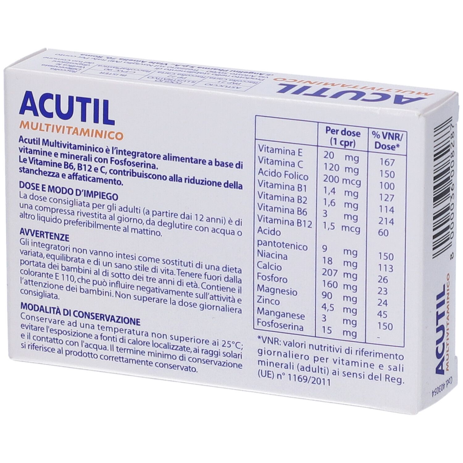ACUTIL MULTIVITAMINICO 30CPR