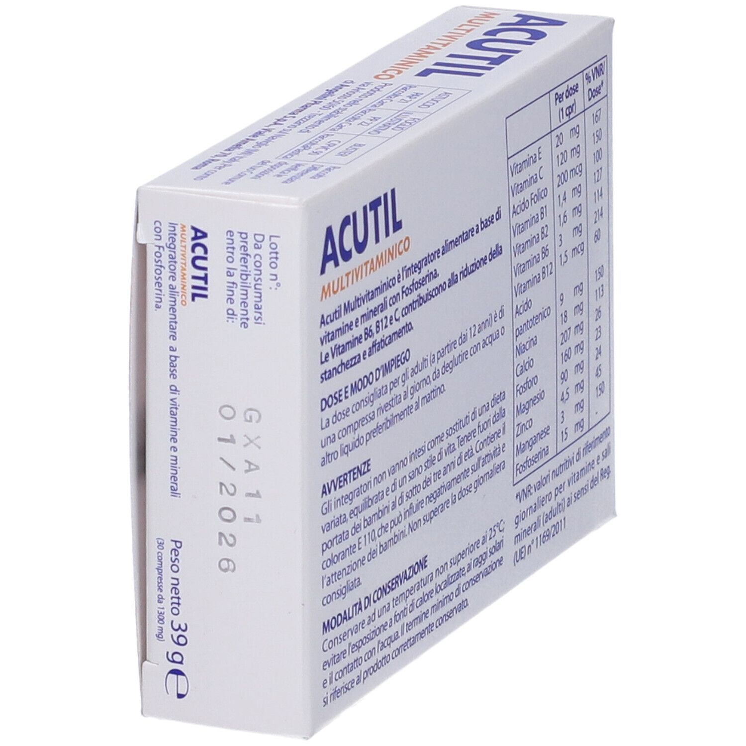ACUTIL MULTIVITAMINICO 30CPR