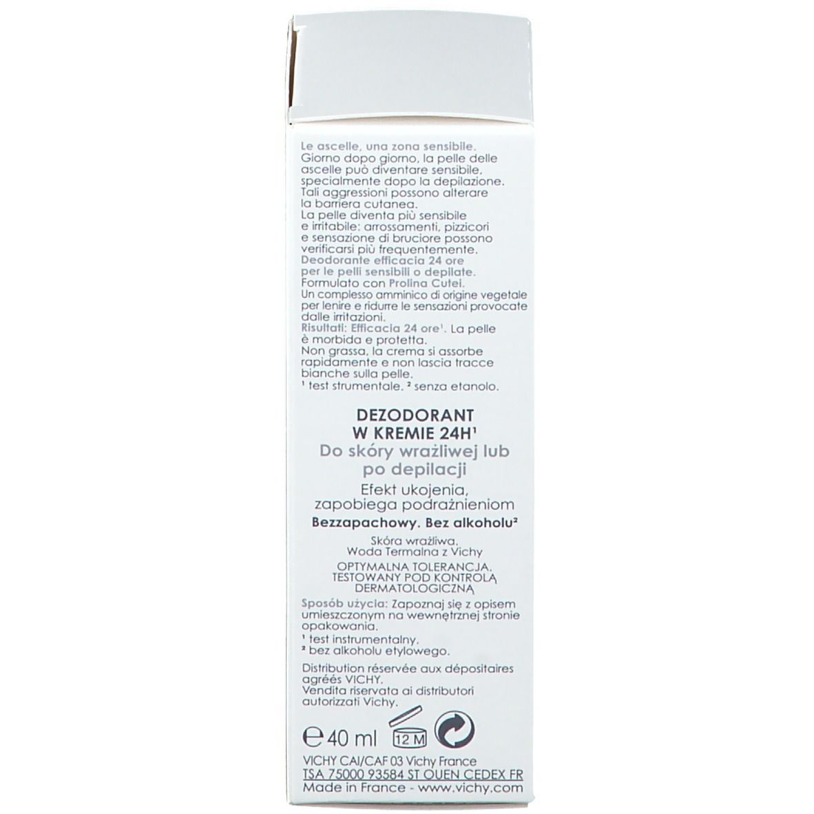 VICHY Deodorant Creme für empfindliche Haut