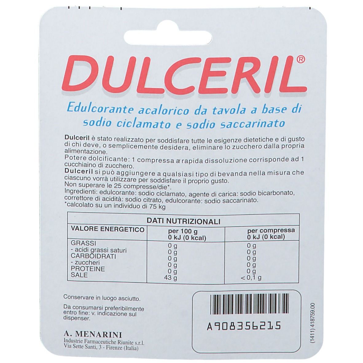 Dulceril® Akalorischer Süßstoff
