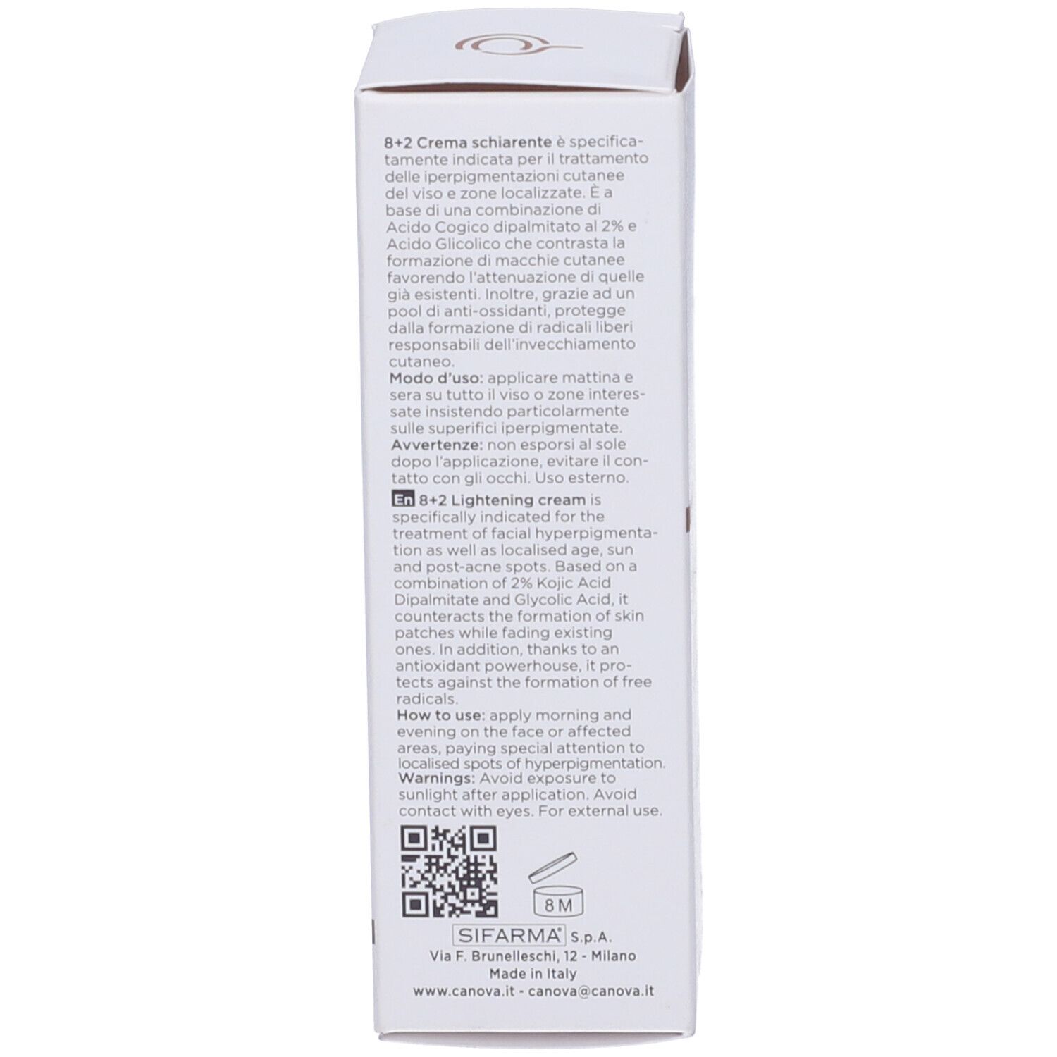 CANOVA® 8+2 Crème Éclaircissante