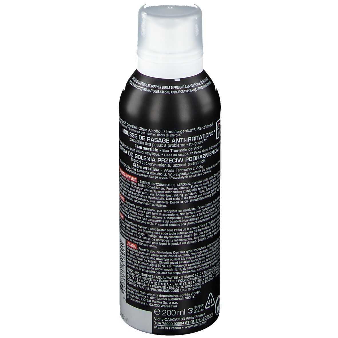 VICHY Homme Mousse à raser anti-irritations