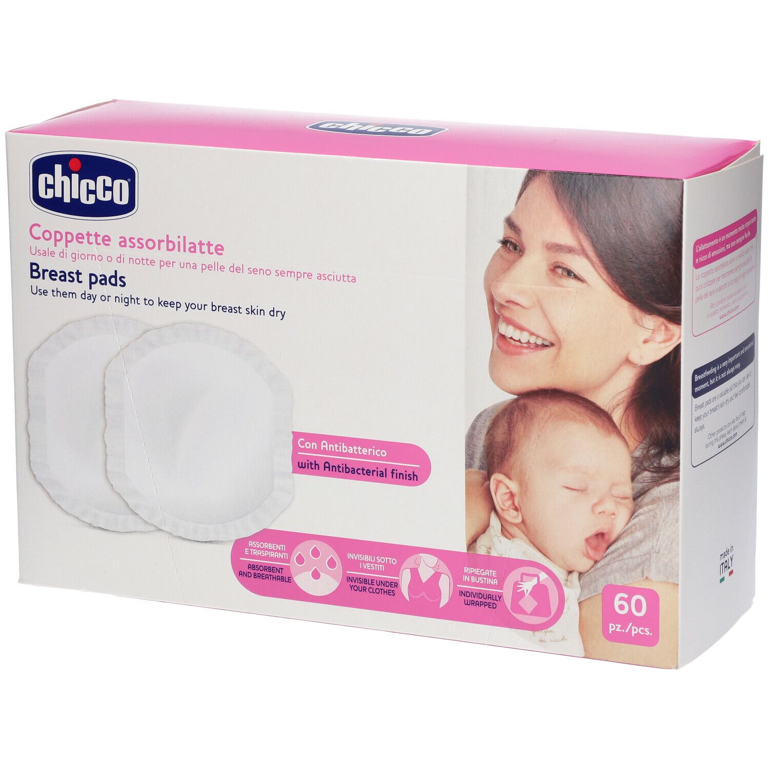 Chicco® Coussins absorbants antibactériens pour la poitrine