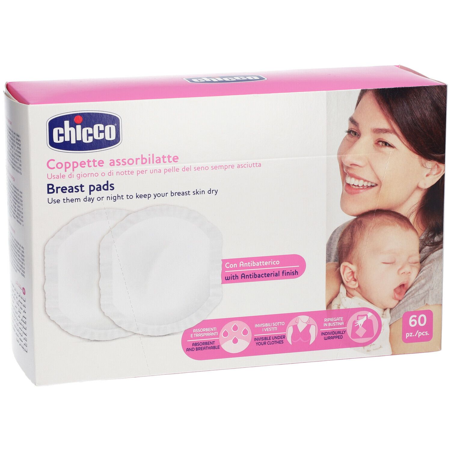 Chicco® Coussins absorbants antibactériens pour la poitrine