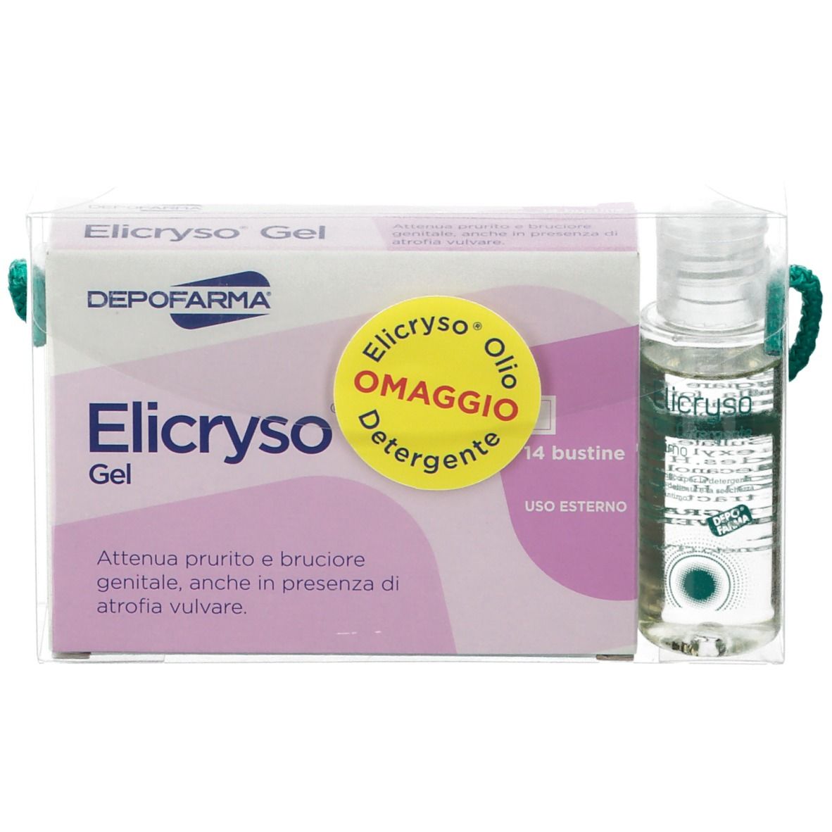 Dos du flacon blanc. Texte avec ingrédients et instructions d'utilisation. Inscription : 100 ml.