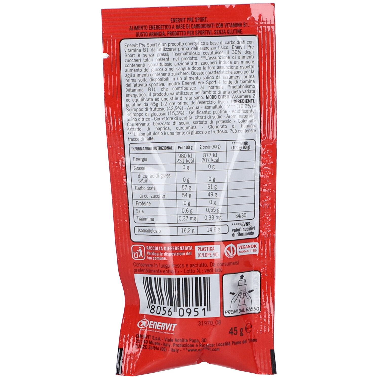 ENERVIT PRESPORT GELAT ARA 1PZ