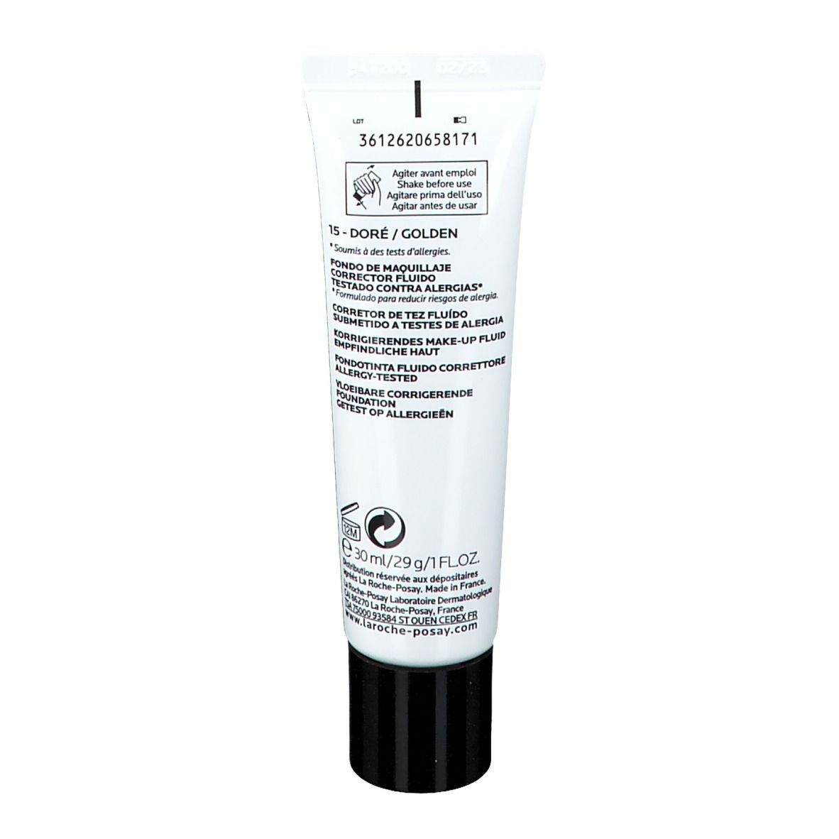 LA ROCHE POSAY TOLÉRIANE Goldene flüssige Hautfarbe Nr. 15
