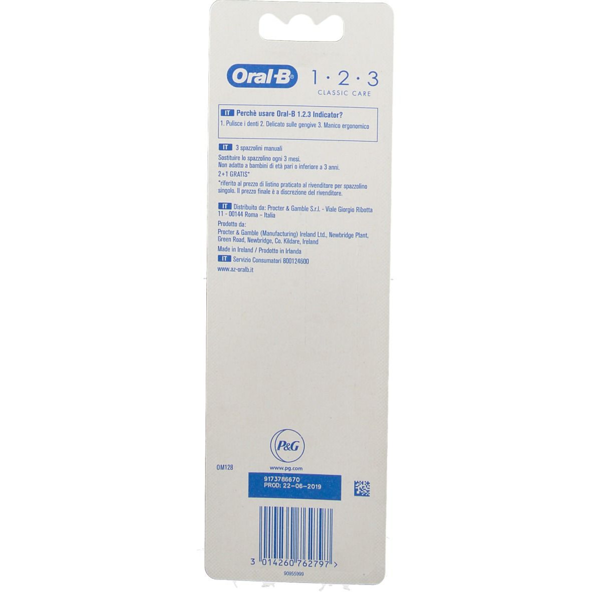 Oral-B® 1-2-3 Classic Care Brosse à dents manuelle Medium