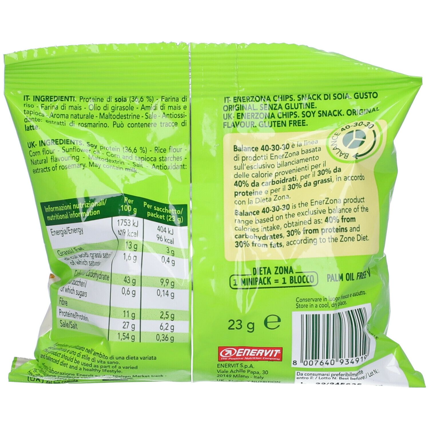 ENERZONA CHIPS CLASSICO 1BUST