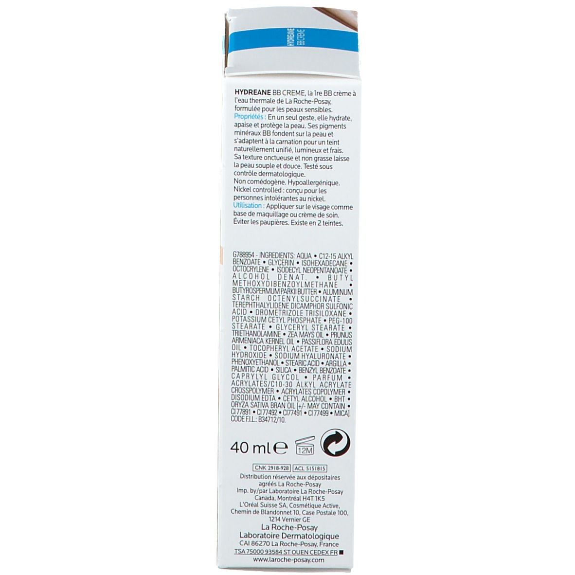 LA ROCHE POSAY HYDREANE BB Crème teint light