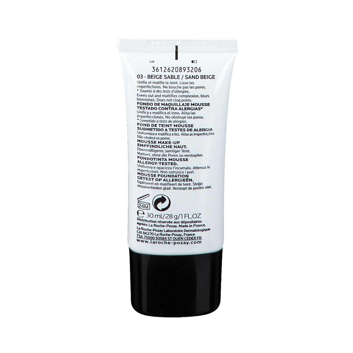 LA ROCHE POSAY TOLÉRIANE Fond de teint mousse matifiante n° 03