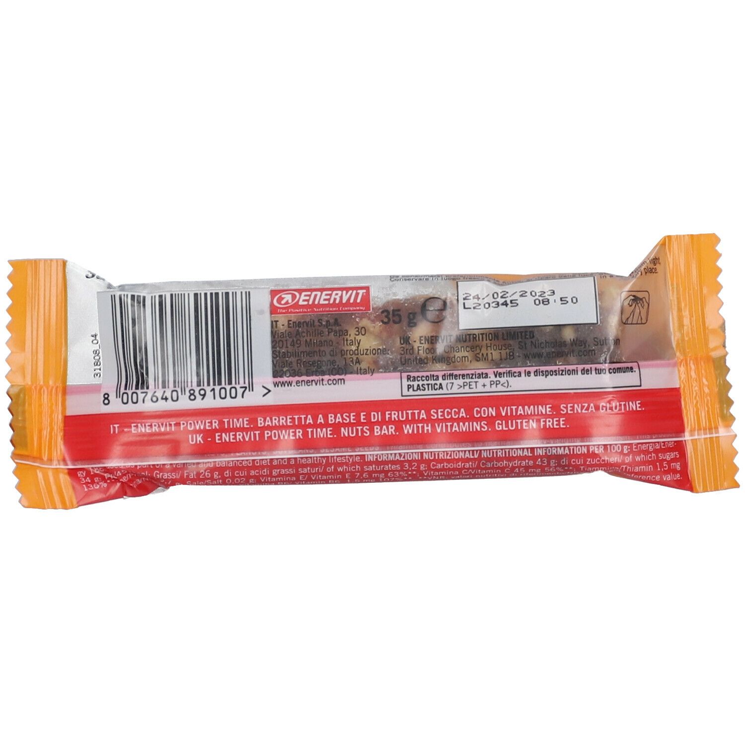 ENERVIT® Sport Power Time Trockenfruchtriegel - 10% sparen mit Code: ENERVIT10