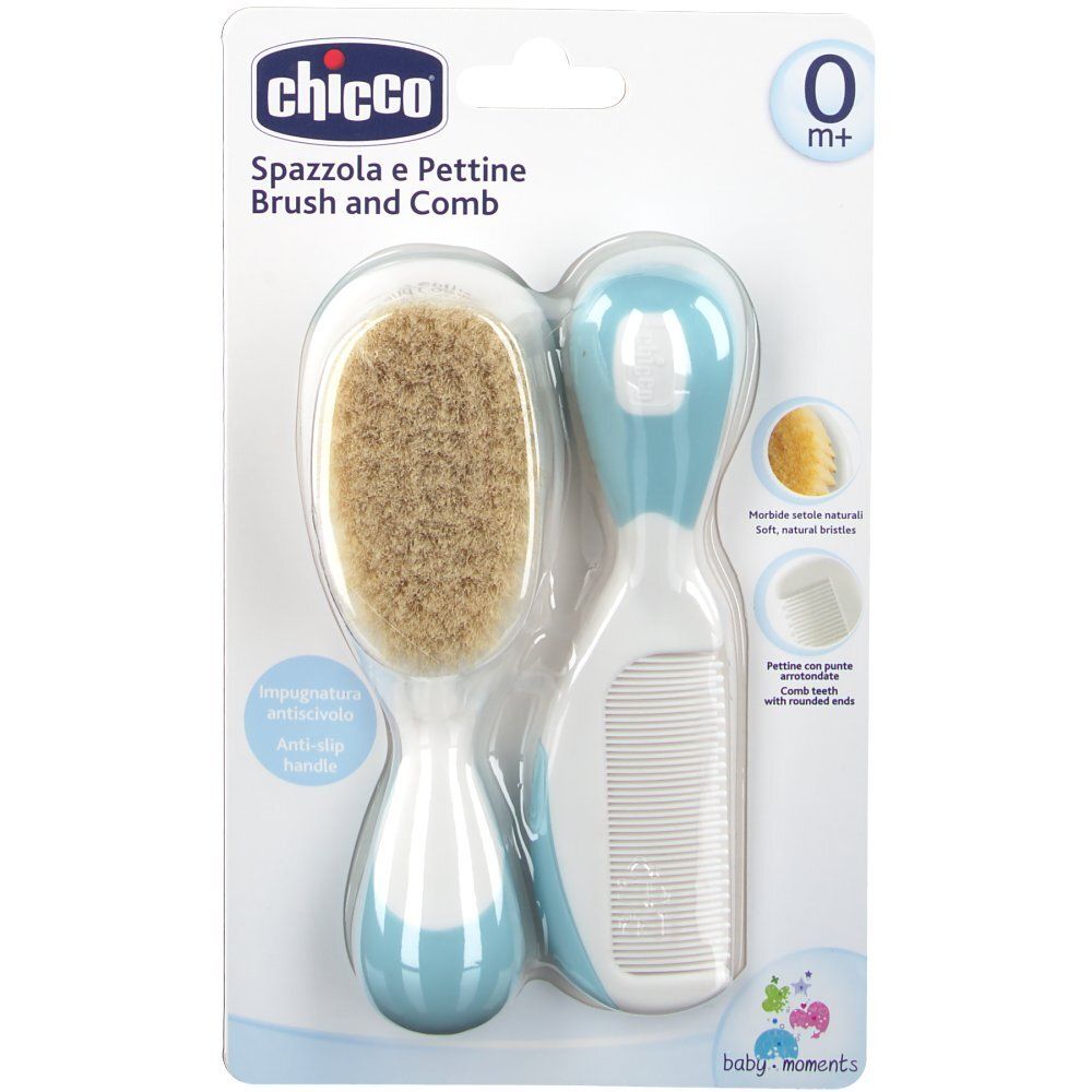 Chicco® Brosse et peigne en Nylon 0+ Bleu clair