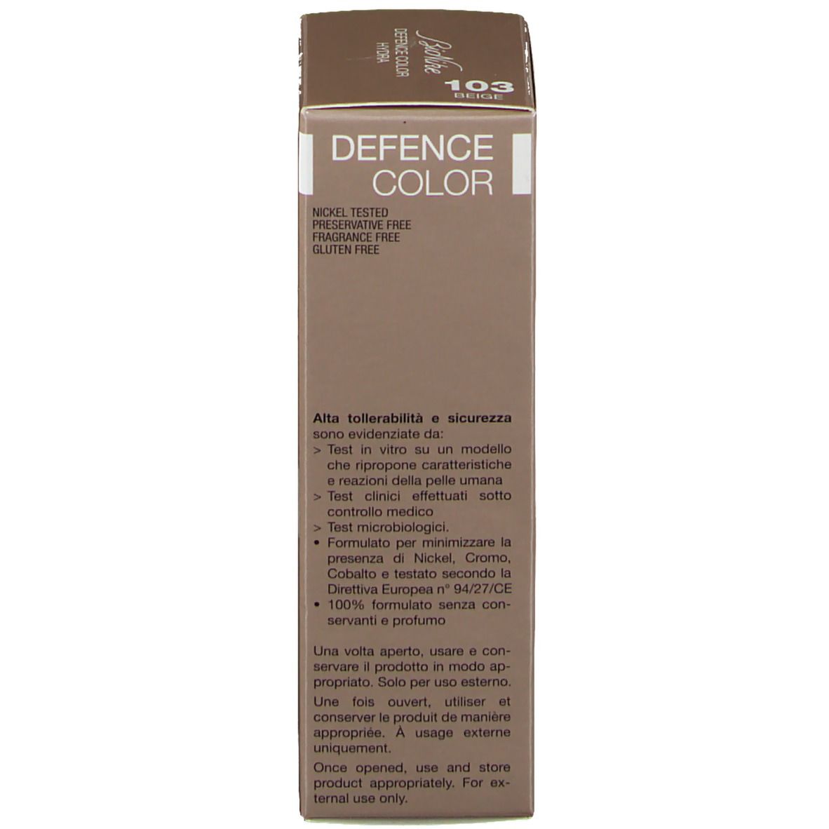 BioNike DEFENCE COLOR Hydra feuchtigkeitsspendende Foundation 103
