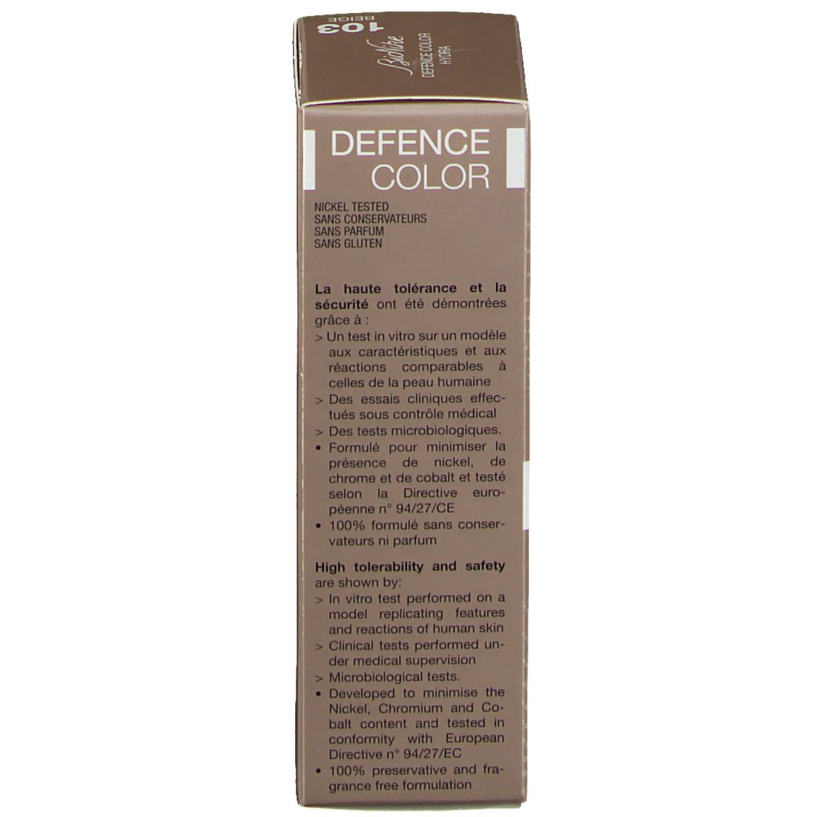 BioNike DEFENCE COLOR Hydra feuchtigkeitsspendende Foundation 103