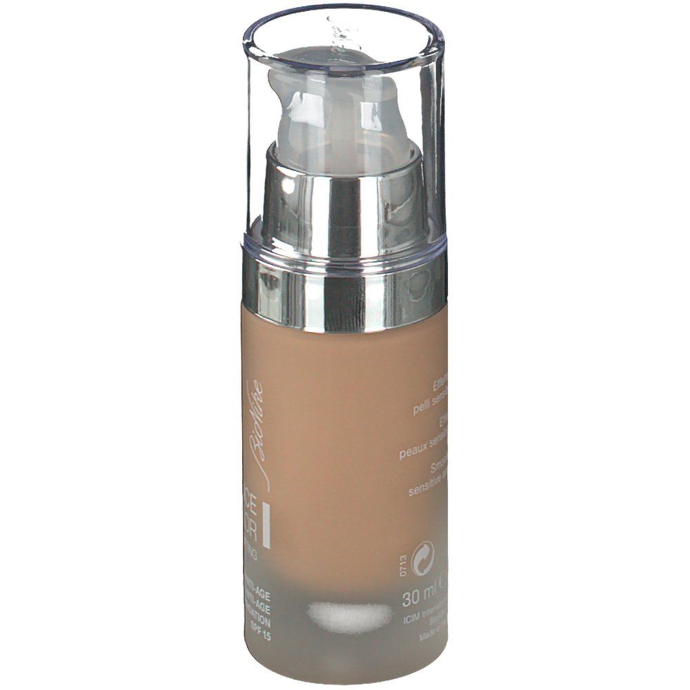 Fond de teint lifting BioNike Defence Color, beige. Flacon en verre. Pompe. 30 ml.