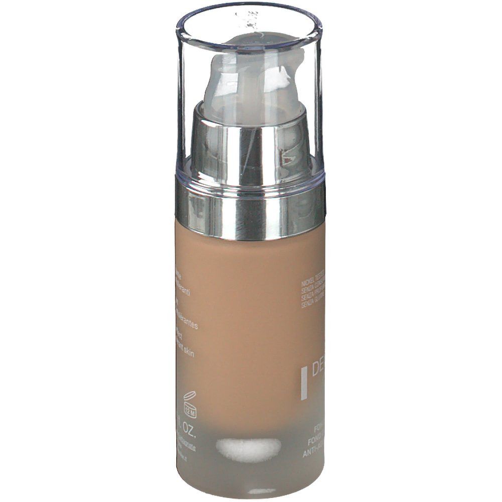 Flacon de fond de teint BioNike avec texte. 30 ml, 1.01 fl. oz. Détails.