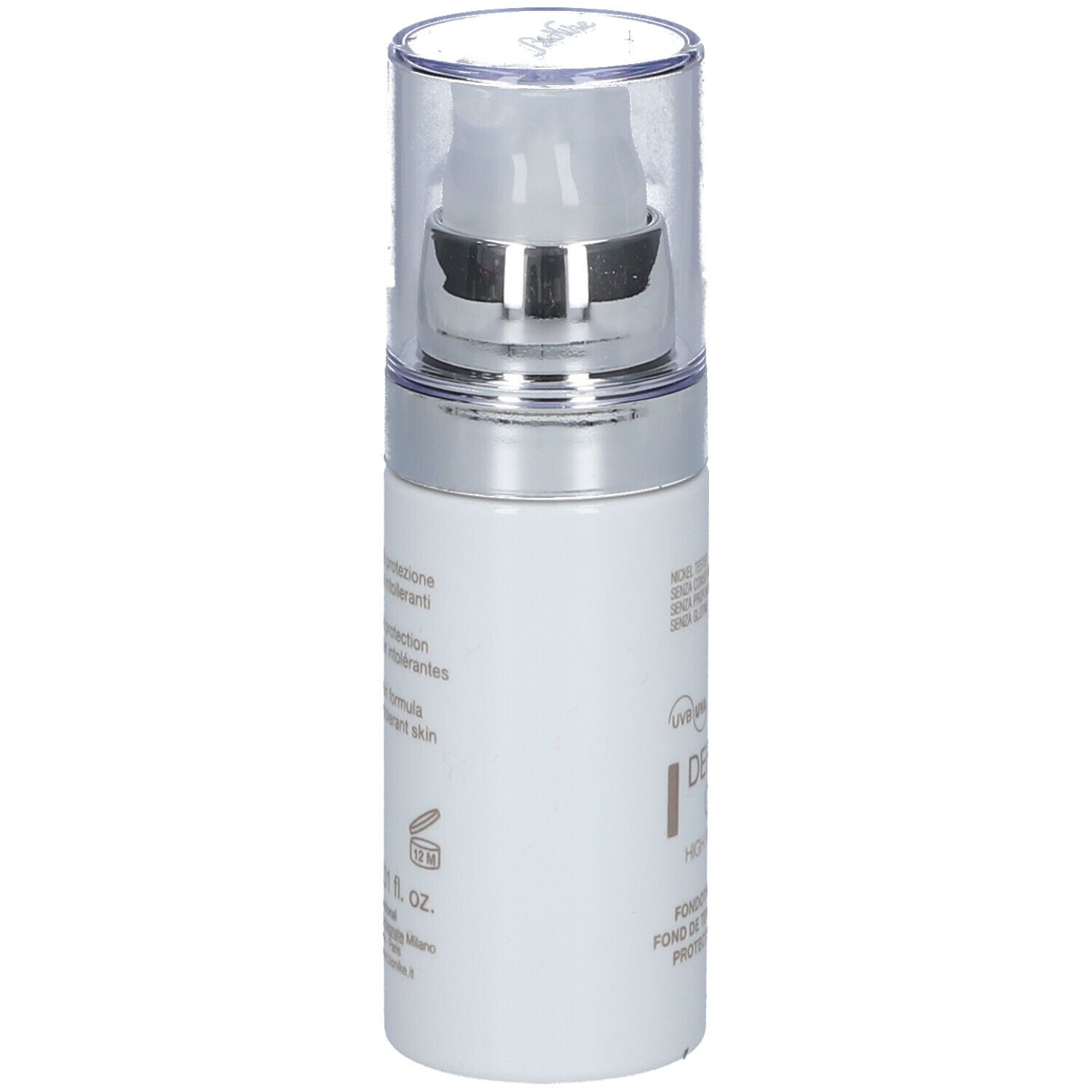 BioNike DEFENCE COLOR PRIMER. Weiße Flasche mit Text. Text: High protection formula, 30 ml, 1.01 fl. oz.
