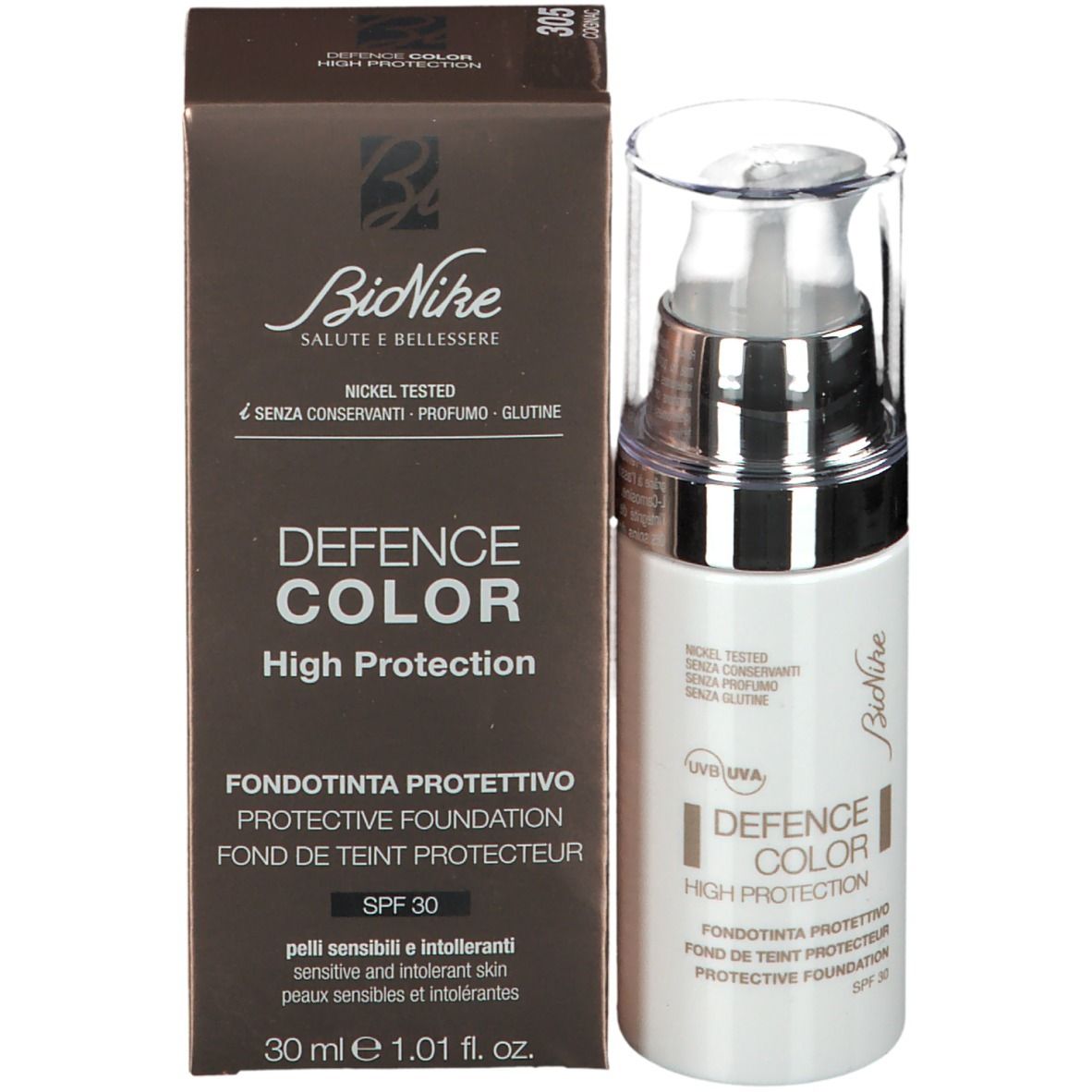 BioNike DEFENCE COLOR High Protection 305 Cognac SPF 30
