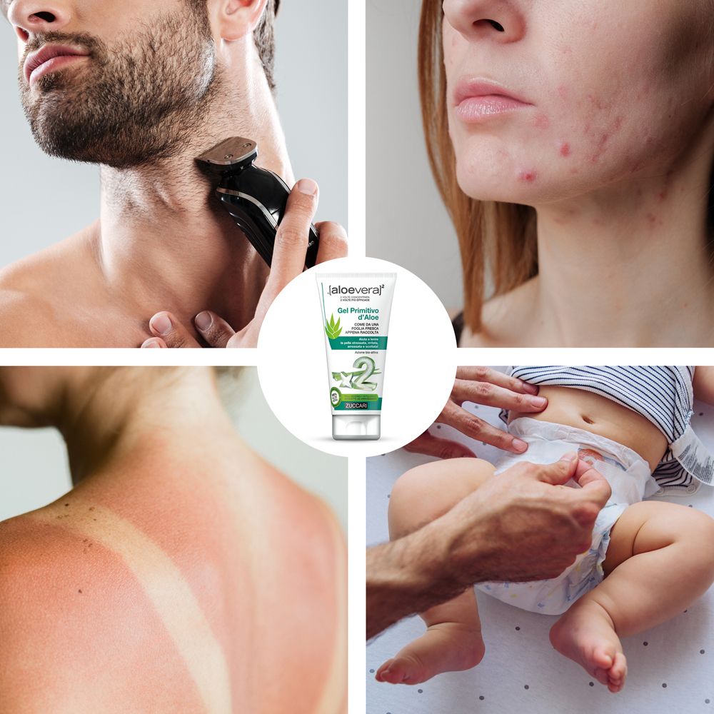 Tube mit erfrischendem Aloe Vera Gel, 2-fach konzentriert. ZUCCARI Marke.