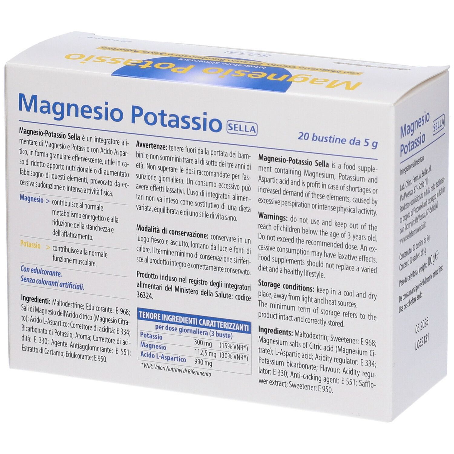 SELLA Magnesium et Potassium