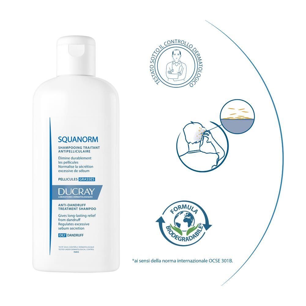 Ducray Squanorm Behandlungsshampoo gegen fettige Kopfschuppigkeit