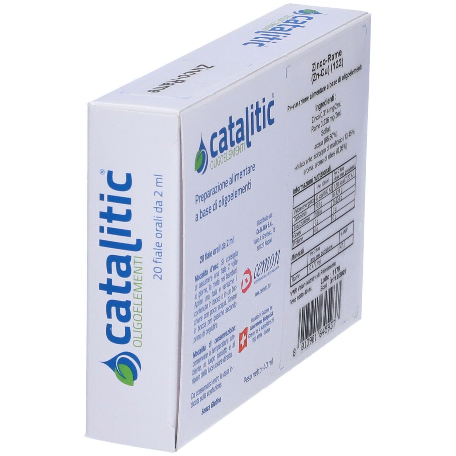 Katalytische Spurenelemente Zink Kupfer Zn-Cu 20 Fläschchen 2 Ml