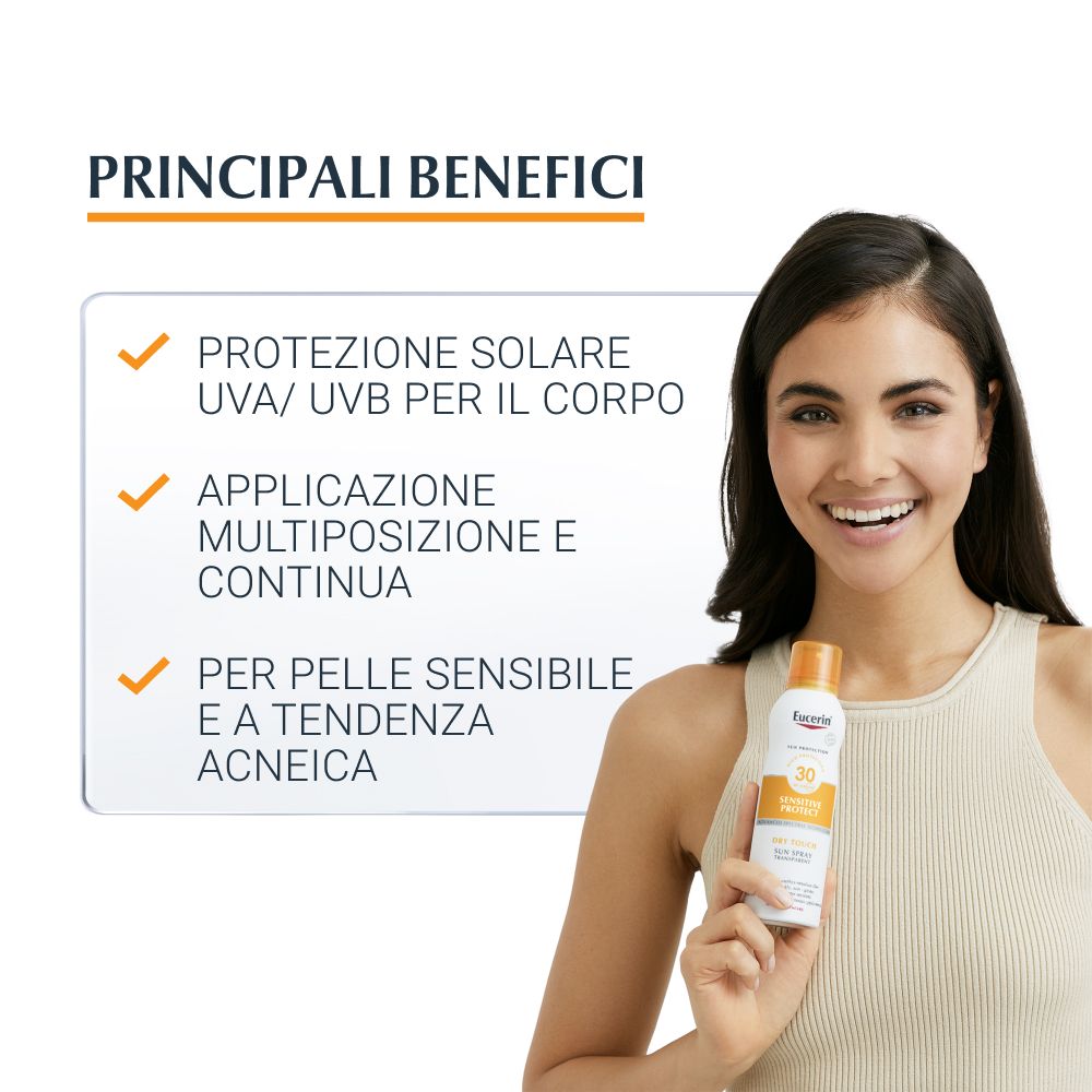 Eucerin Sun Sensitive Protect Spray Transparent Dry Touch LSF 30