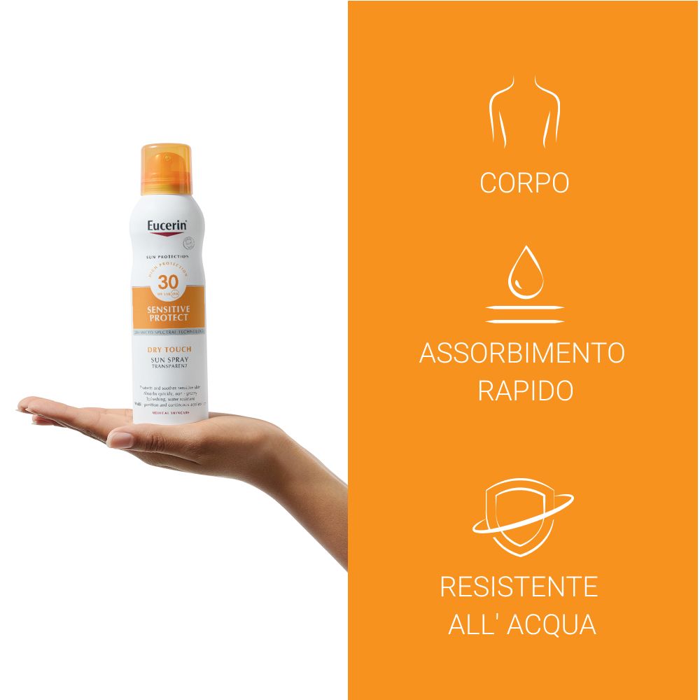 Eucerin Sun Sensitive Protect Spray Transparent Dry Touch LSF 30
