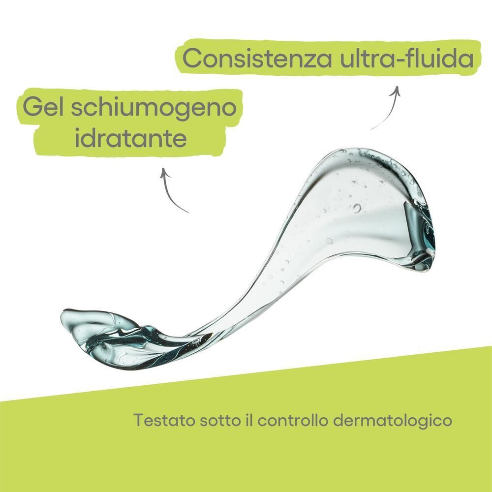 Gel nettoyant A-DERMA Phys-AC. Consistance ultra-fluide. Gel moussant hydratant. Testé dermatologiquement.
